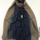 Shaded Linen Viscose Scarf Dark Beige Blue