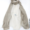 Shaded Linen Viscose Scarf Golden Light Beige