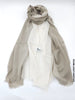 Shaded Linen Viscose Scarf Golden Light Beige