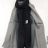 Shaded Linen Viscose Scarf Grey Black