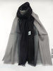 Shaded Linen Viscose Scarf Grey Black