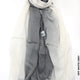 Shaded Linen Viscose Scarf Off White Grey