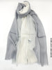 Shaded Linen Viscose Scarf Silver Grey Light Beige