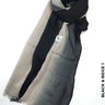 Shaded Ombre Premium Scarf Black & Beige 1 Linen