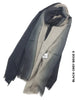 Shaded Ombre Premium Scarf Black Grey Beige 9 Linen