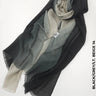 Shaded Ombre Premium Scarf Black/Grey/Lt. Beige 14 Linen