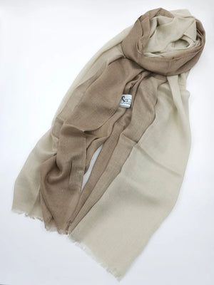 Shaded Ombre Premium Scarf Beige Blast 4 Linen