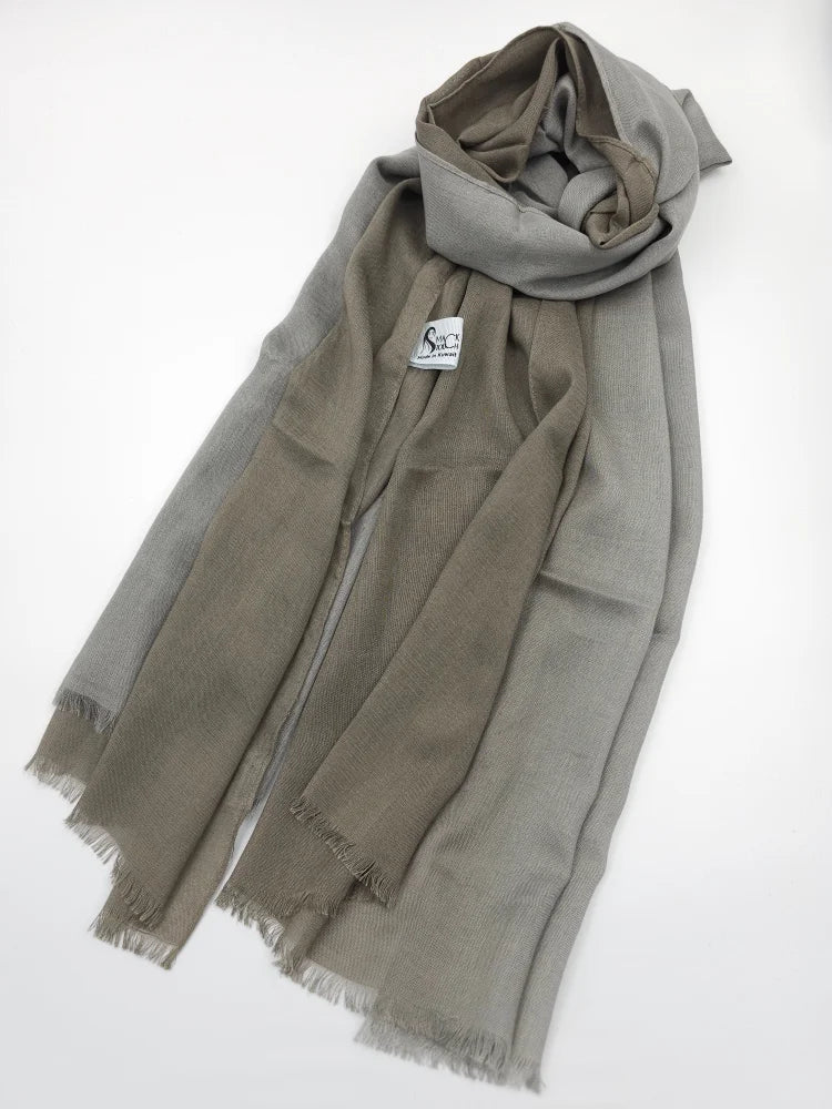 Shaded Ombre Premium Scarf Zaiti Grey 6 Linen
