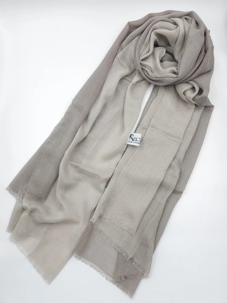 Shaded Ombre Premium Scarf Lighter Beige 12 Linen
