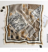 Women Silk Scarf for Summer Hijab Murabba 90*90