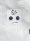 Super Strong Magnetic Hijab Pins (2 Pcs) Navy Blue Buckle