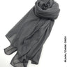 Turkey Scarf (خام تركي شيلا) Plain / Dark Grey (Hijab)