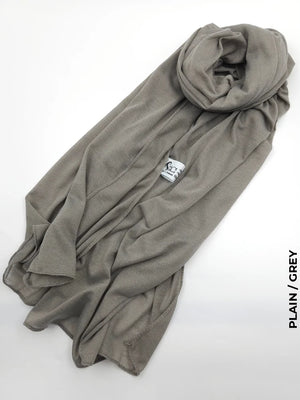 Turkey Scarf (خام تركي شيلا) Plain / Grey (Hijab)