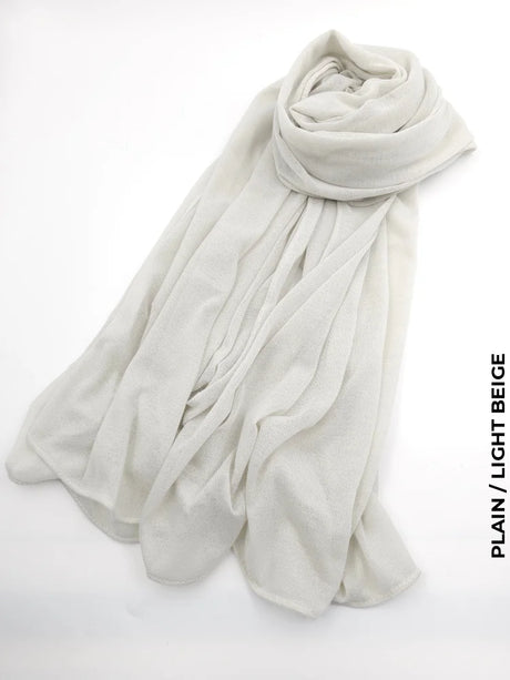 Turkey Scarf (خام تركي شيلا) Plain / Light Beige (Hijab)