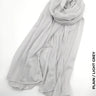 Turkey Scarf (خام تركي شيلا) Plain / Light Grey (Hijab)