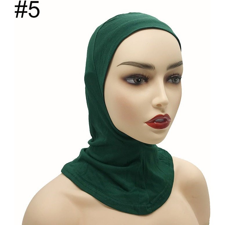 Simple solid Hijab cap for women