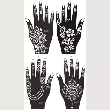 Floral Pattern Henna Tattoo for Women | Temporary