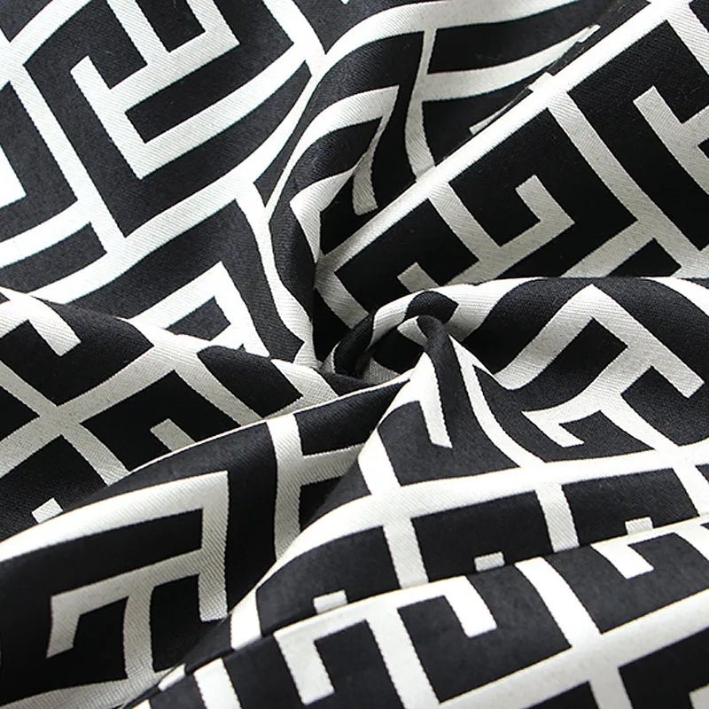 High-Quality Monogram Black and White coat