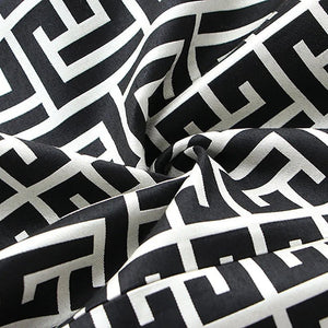 High-Quality Monogram Black and White coat