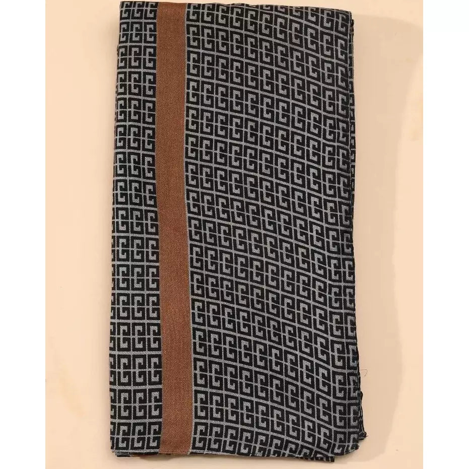 Graphic scarf for winter | Shawl