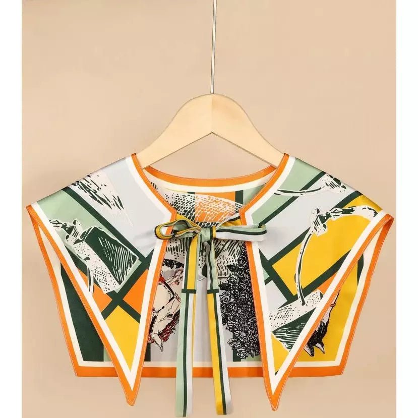 Printed Dickey Collar Horse Design Hermes pattern