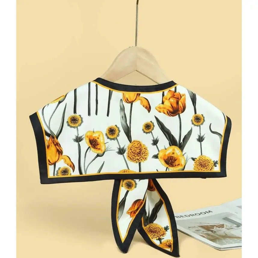 Printed Dickey Collar Flower Design