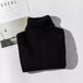 Turtle neck warm women sweater winter with Thumb open