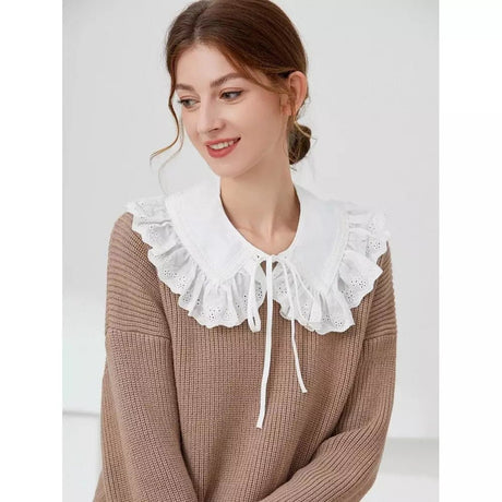 Lace Decor Collar Eyelet embroidery