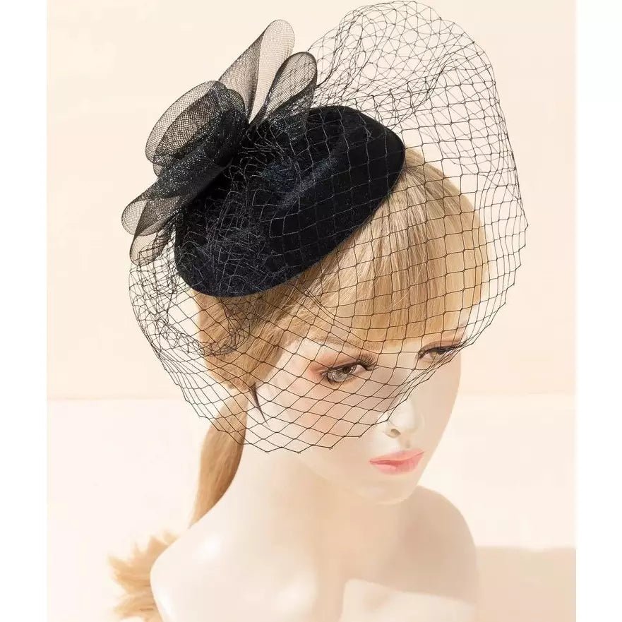 Bridal Hat Accessories | 5 Colors | Floral Design, Black