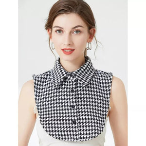 Houndstooth pattern Dickey Collar