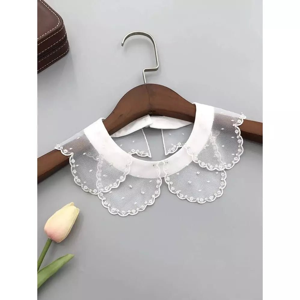 Rhinestone bead decor and Scissor collar
