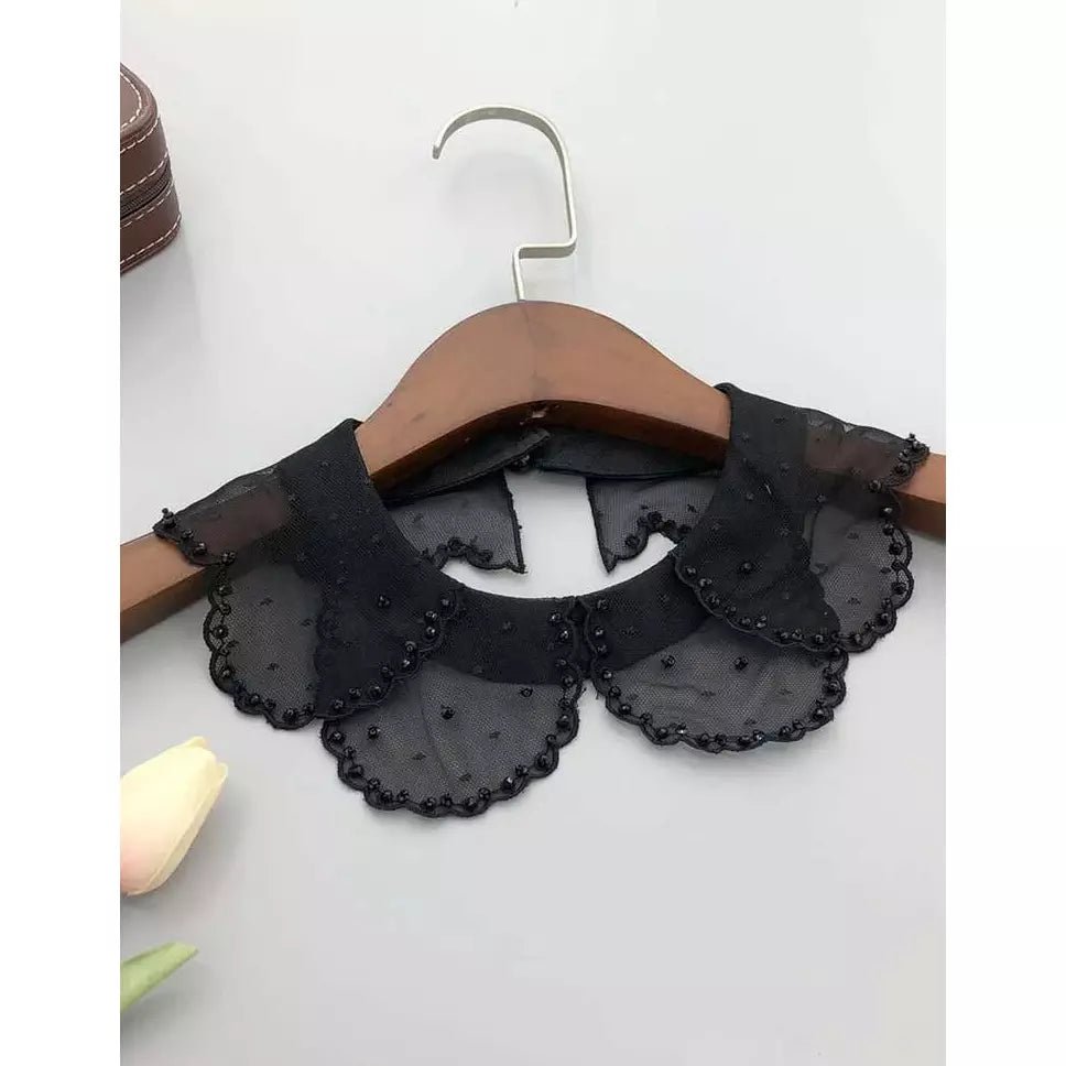 Rhinestone bead decor and Scissor collar