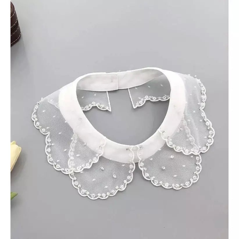 Rhinestone bead decor and Scissor collar