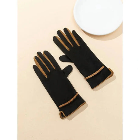 Braided touch gloves for winter