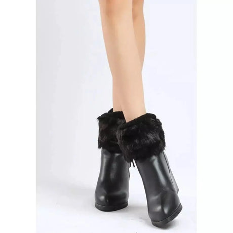Fluffy decor Leg warmer gloves For Winters