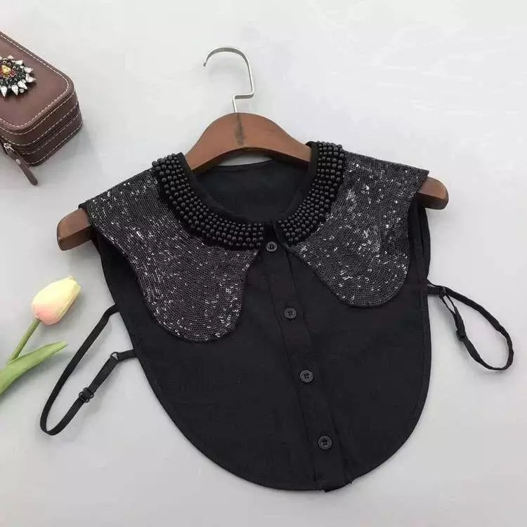 Sequin Design Fake Dickey Collar