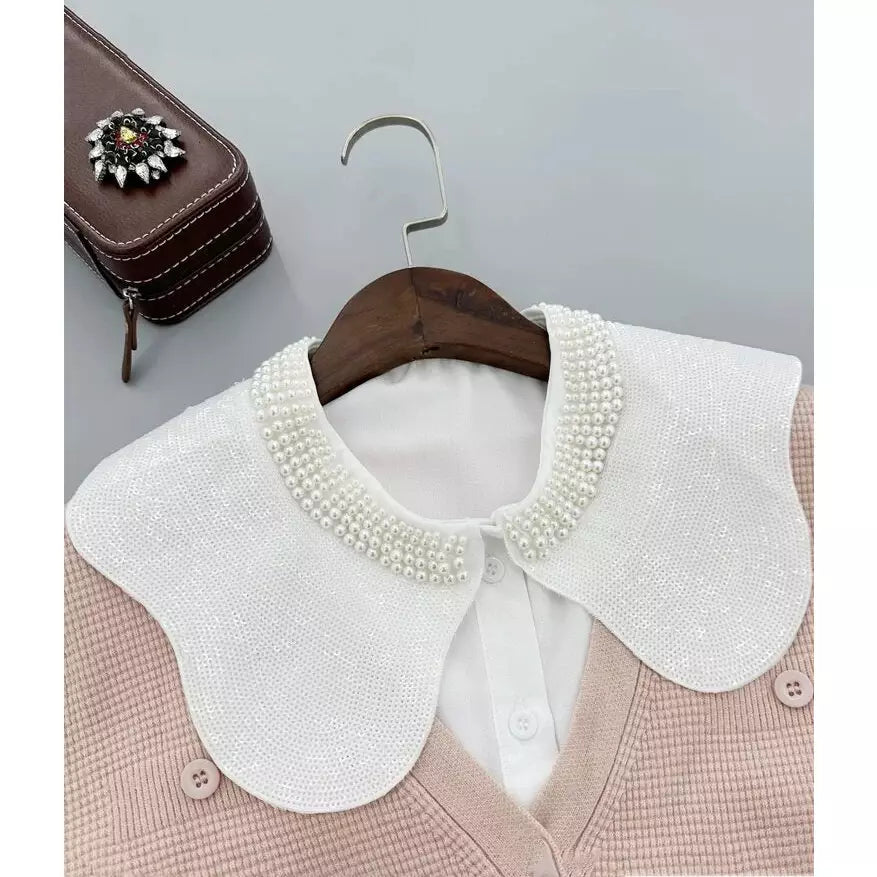 Sequin Design Fake Dickey Collar