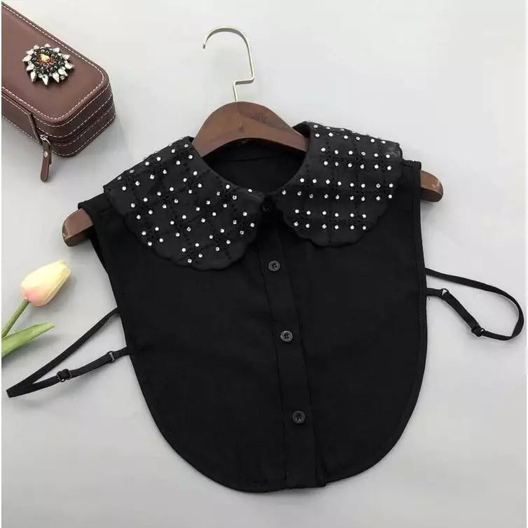 Rhinestone Decor Dickey Collar
