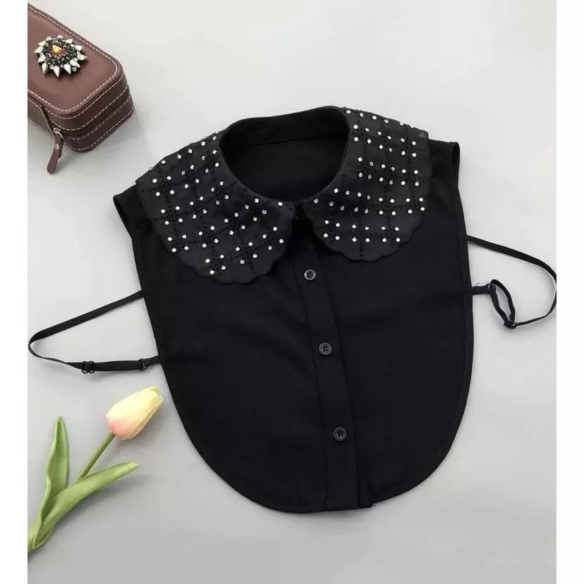 Rhinestone Decor Dickey Collar
