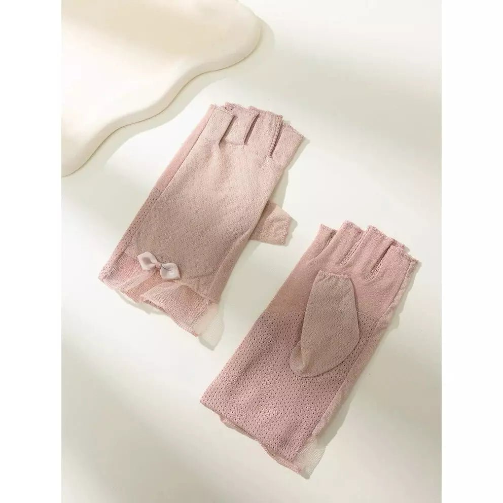 Sun protection fashionable fingerless gloves