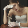 Transparent Polka dot black and white gloves for women