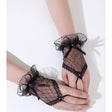 Bow decor lace gloves