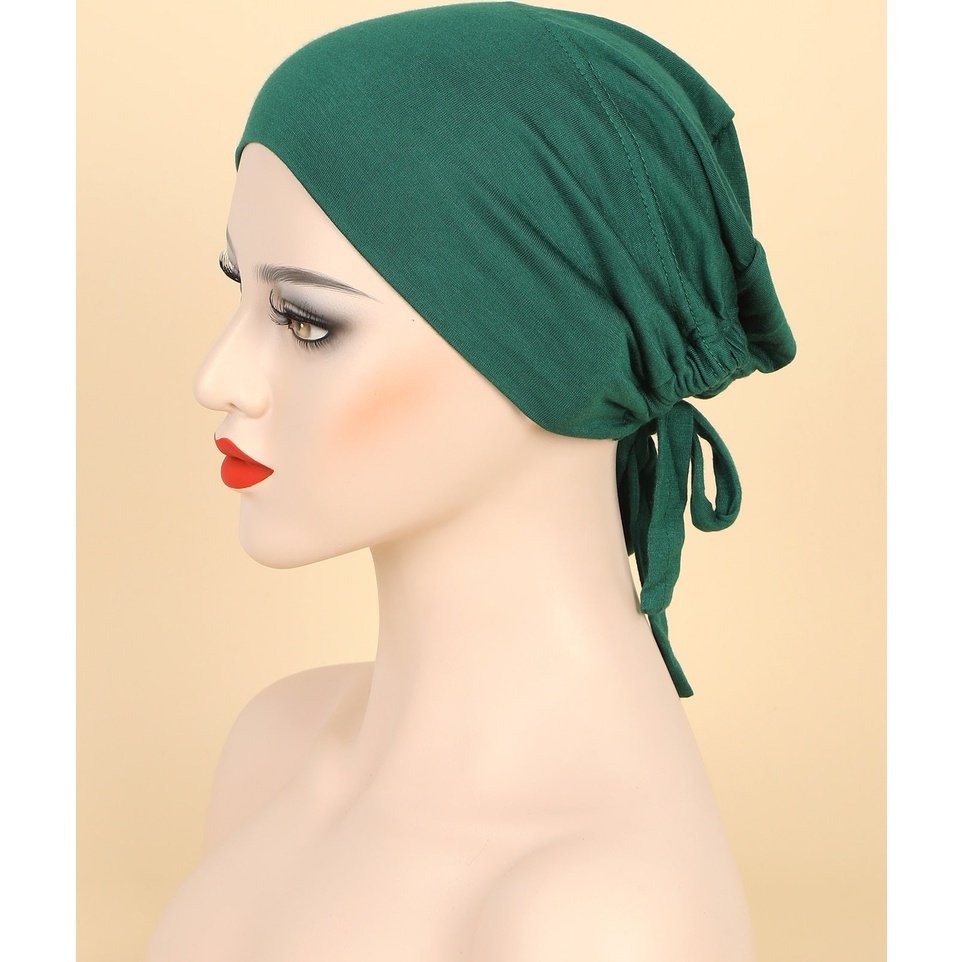 Women underscarf bonnet cap adjustable undercap