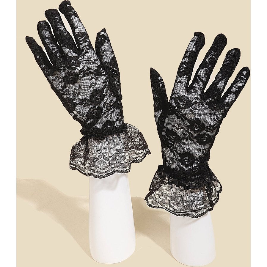 Floral Lace Gloves | Full Finger | Stylish