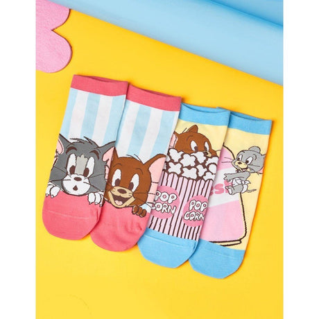 Tom & Jerry Cartoon Ankle Socks