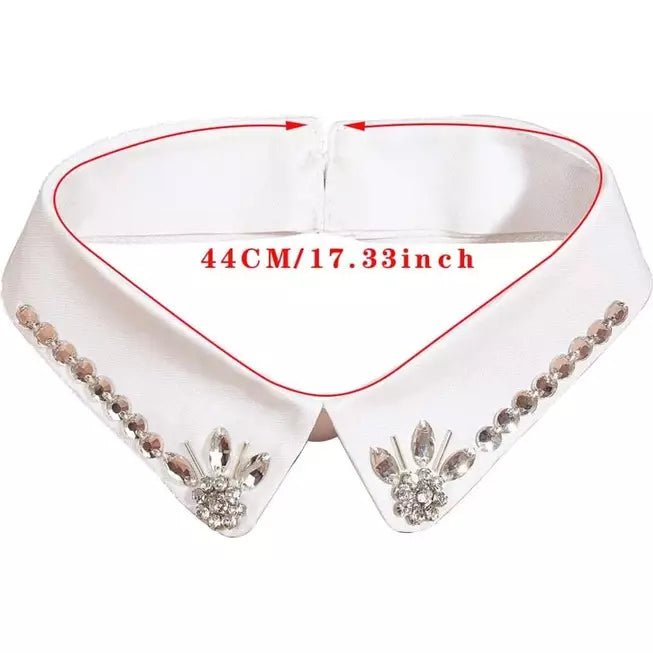 Rhinestone Dickey Collar | 2 Colors | Flower Design