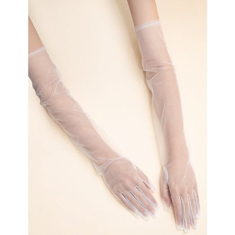 Mesh bridal gloves for women