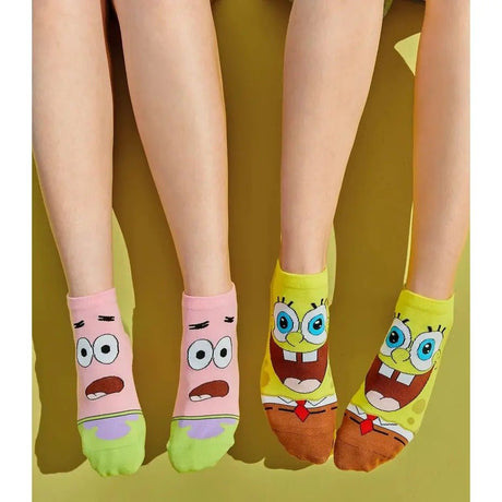 Cartoon Ankle Socks | SpongeBob Design | Child Socks | 2 Pair