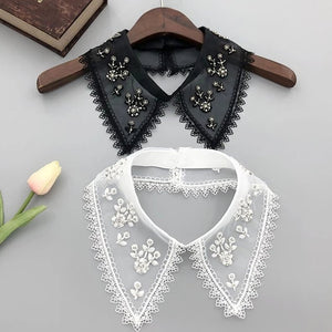 Flower Detachable Decor collar for women Rhinestone