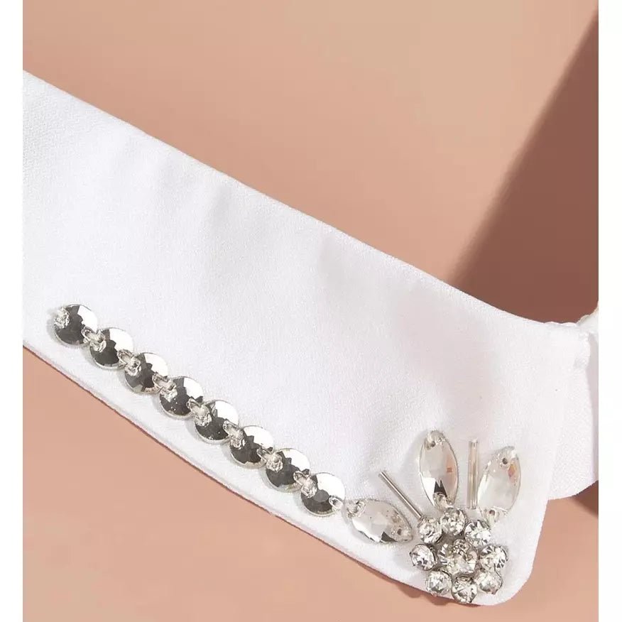 Rhinestone Dickey Collar | 2 Colors | Flower Design